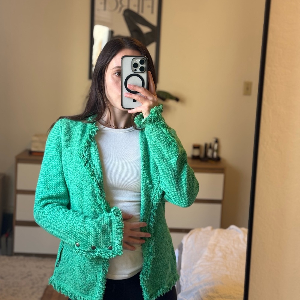 Vintage green sweater/blazer